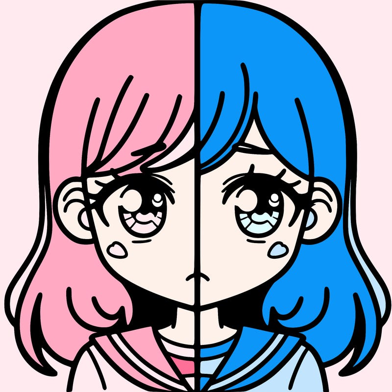 a split of a girl