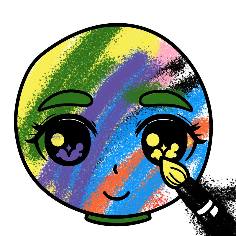 blank face to put makeup on