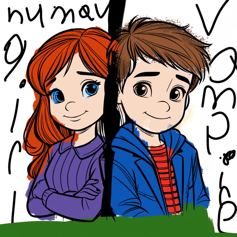 realistic boy and girl