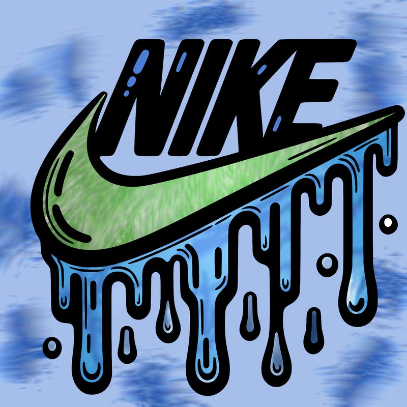 dripping nike logo