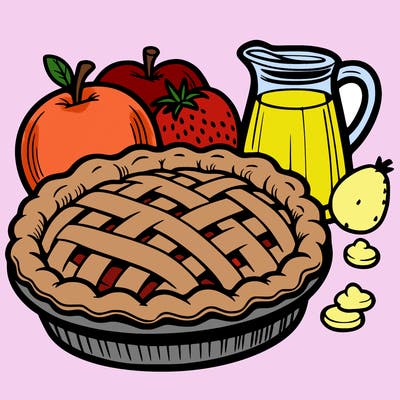 a pie of food