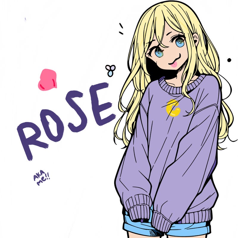 manga teen girl  in a sweater and baggy pants