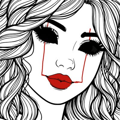 beautiful realistic girl close up to the camera with wavy hair,