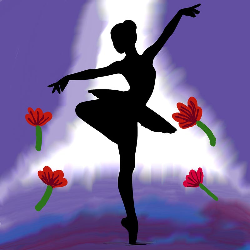 realistic person doing ballet