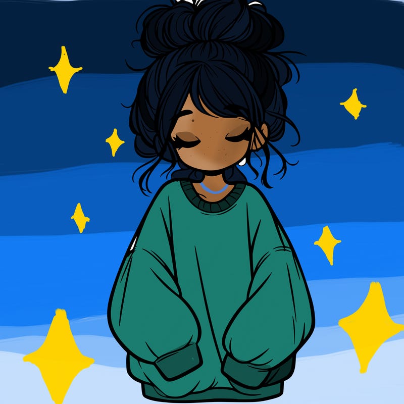 girl with baggy sweatshirt and messy bun