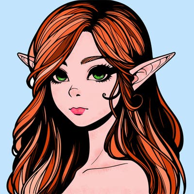 elf girl realistic dark fantasy
