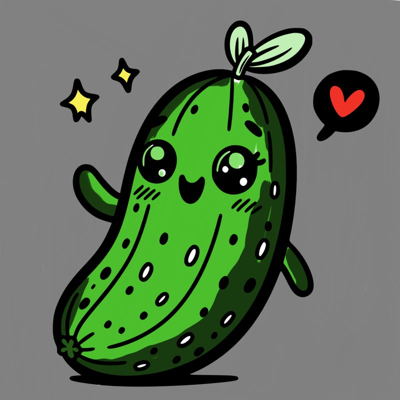 cute, cucumber