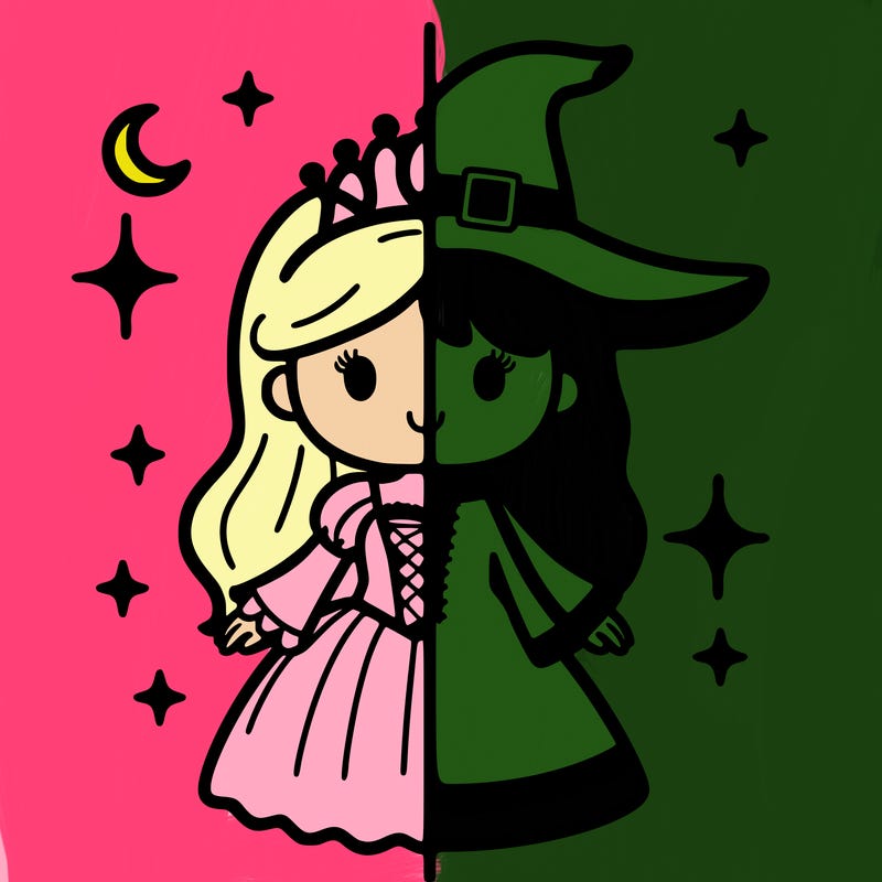 split princess and witch