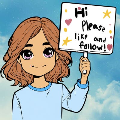 realistic girl holding up a sign