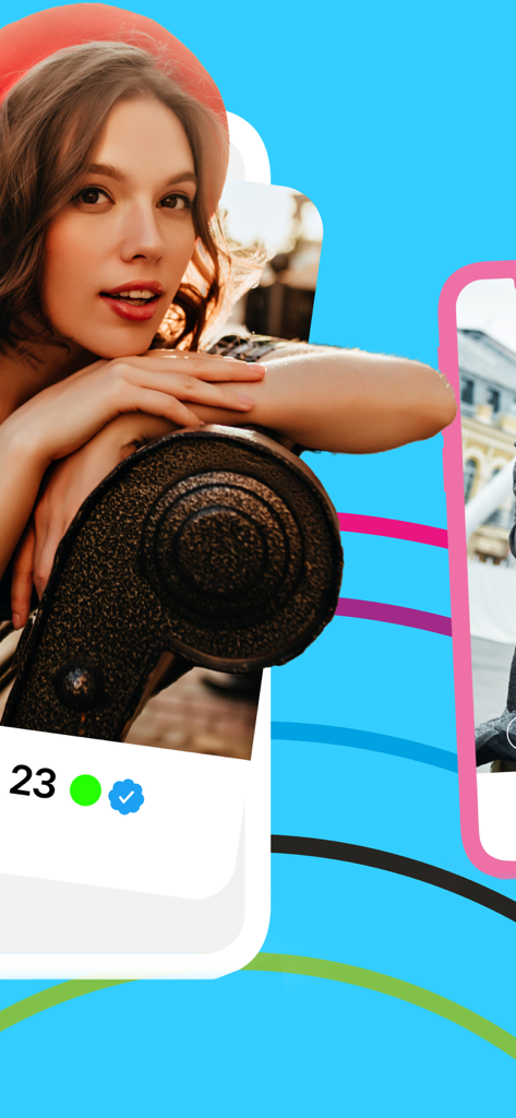 A verified woman profile with online status on Wamba dating app