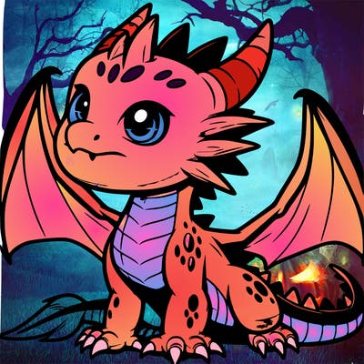 fierce baby night dragon