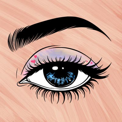 eye closed realistic