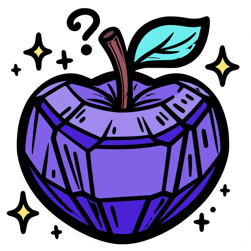 very shiny crystal apple