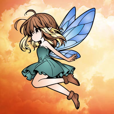 manga fairy flying
