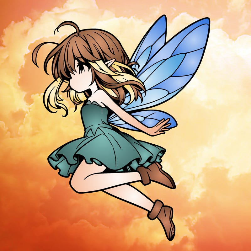 manga fairy flying