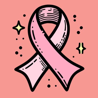 ribbon symbol of national breast cancer awareness month