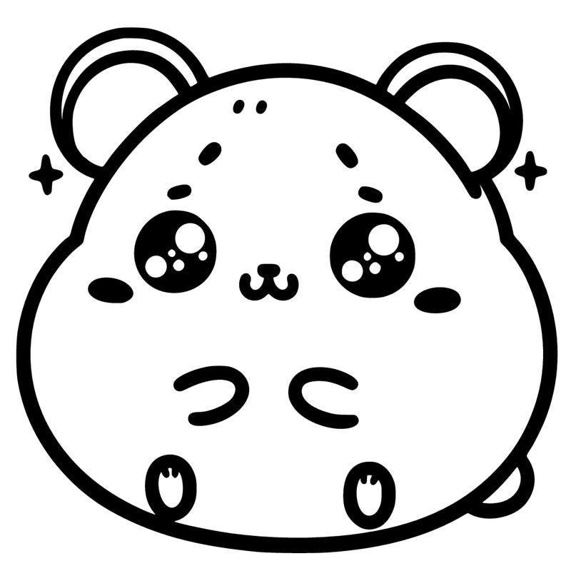 kawaii chubby hamster