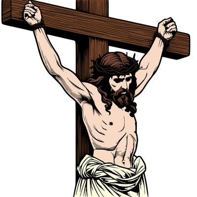 jesus realistic on the cross