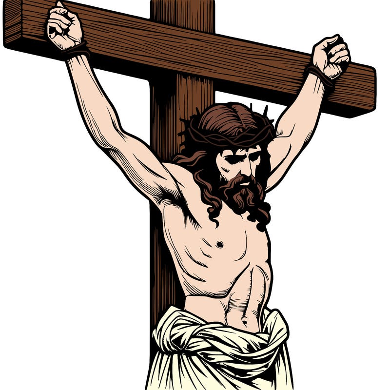 jesus realistic on the cross