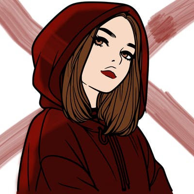 a realistic girl in a hoodie