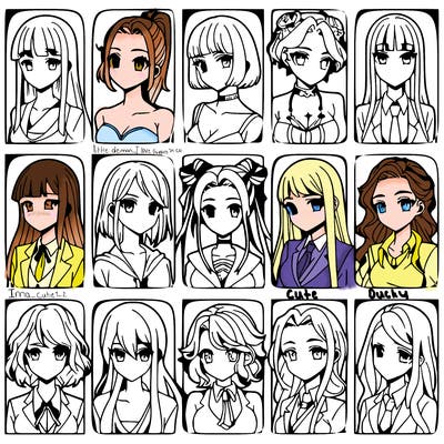 girls that look diffrent anime