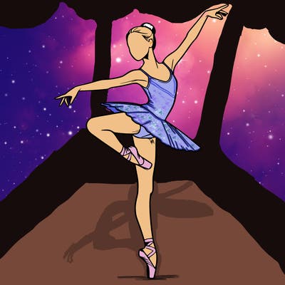 realistic person doing ballet