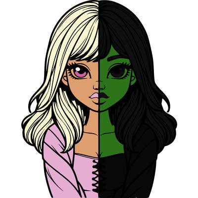 realistic girl split