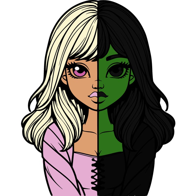 realistic girl split