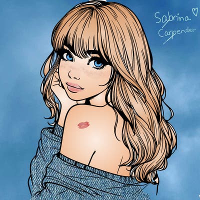 realistic girl with bangs looking over her shoulder