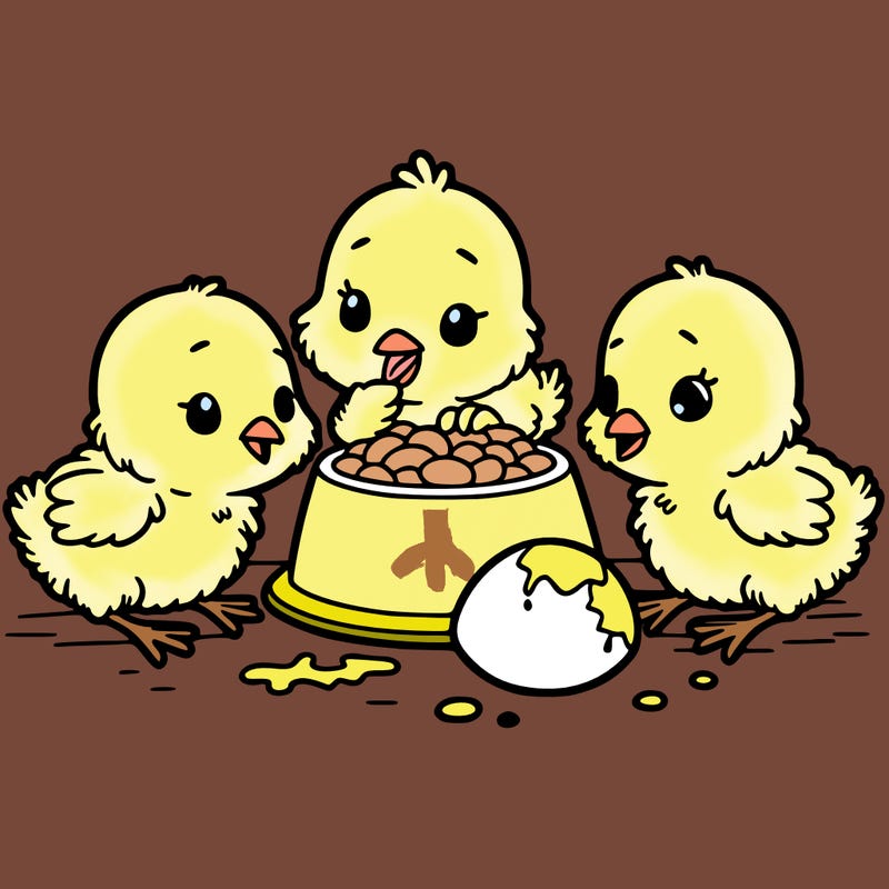 chicks eating