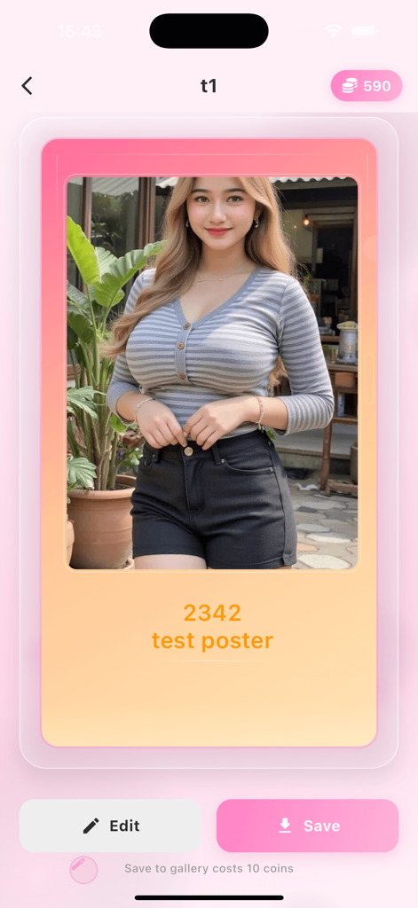 Miru- - Un aperçu d'une affiche de style magazine dans l'application Miru