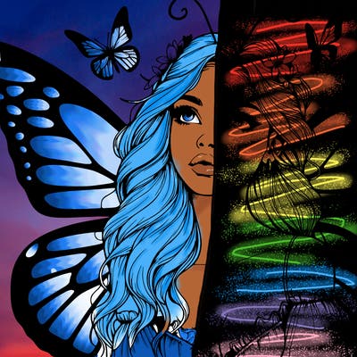 butterfly fairy realistic girl