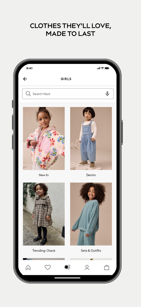 Next: Shop Fashion & Homeware - Next app girls clothing category featuring denim and outfits
