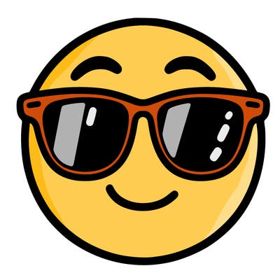 emoji with sunglasses