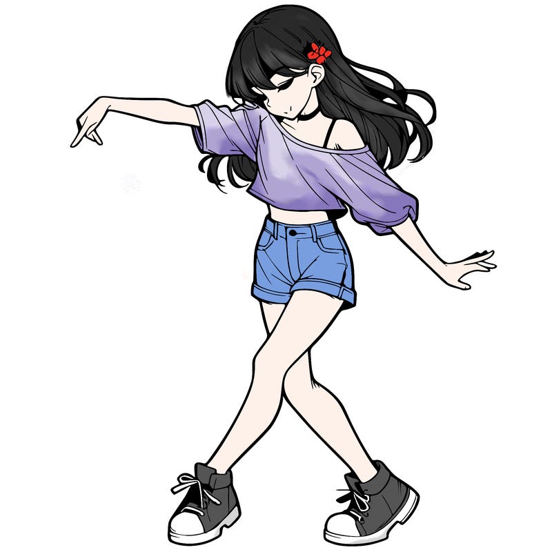realistic girl danceing