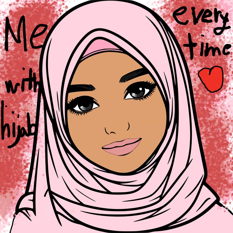 realistic girl with hijap