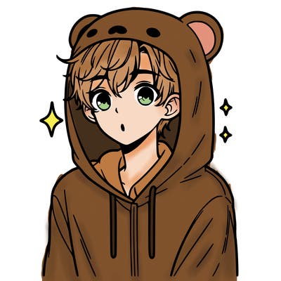 a 17 year old boy in a cute animal hoodie