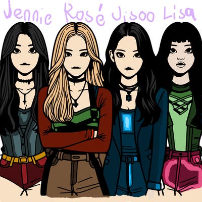 blackpink a 4 girl group kpop jennie rose lisa jisoo