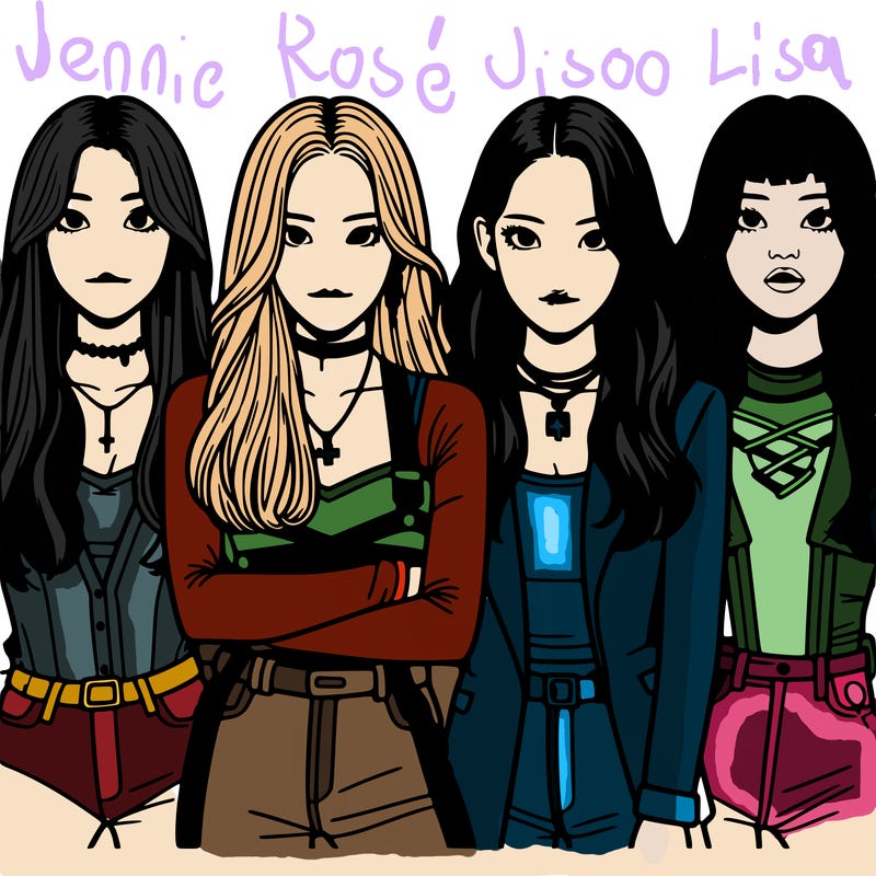 blackpink a 4 girl group kpop jennie rose lisa jisoo