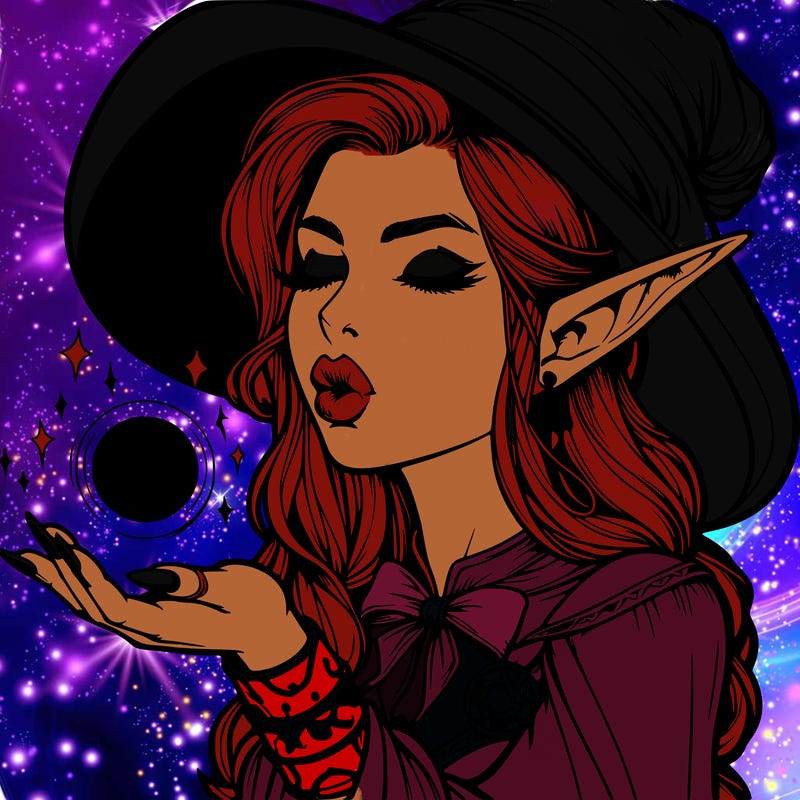 realistic elf casting a spell with lips