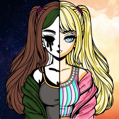 realistic girl split