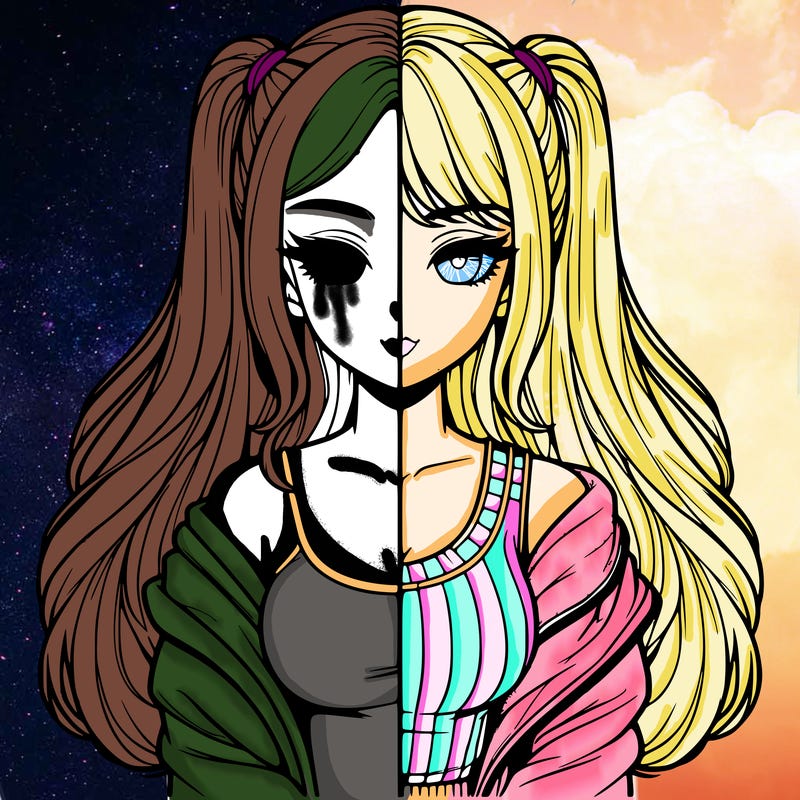 realistic girl split