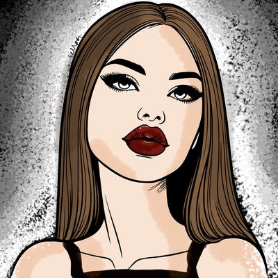 realistic woman with full lips