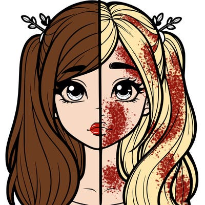 realistic girl split