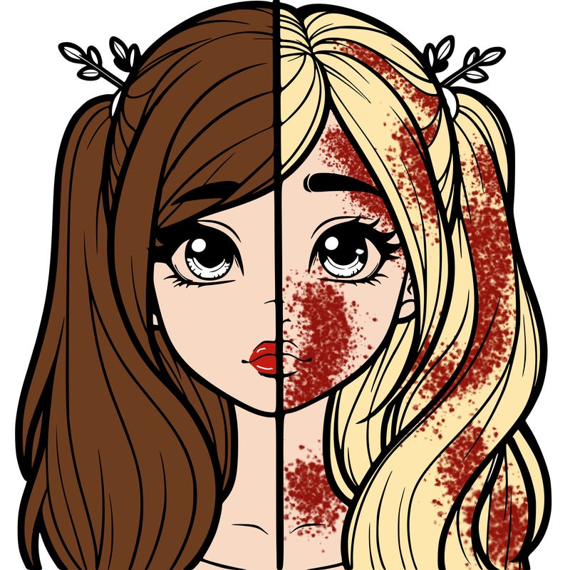 realistic girl split