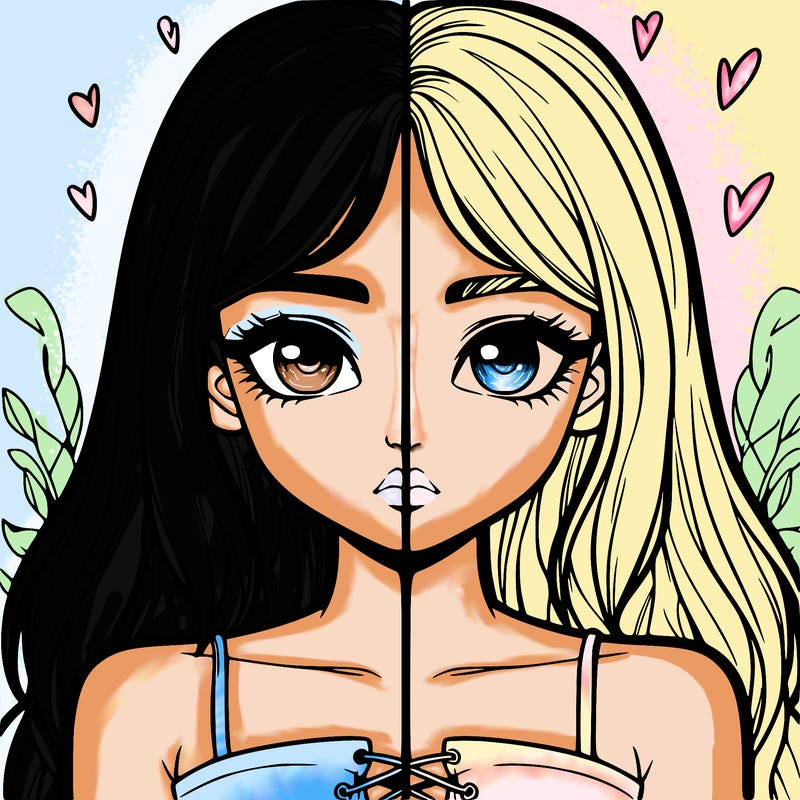 realistic girl split