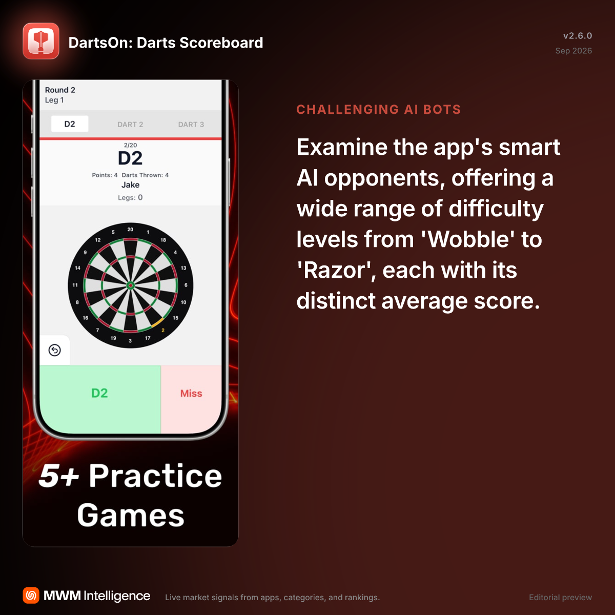 DartsOn: Darts Scoreboard - Sports App | MWM