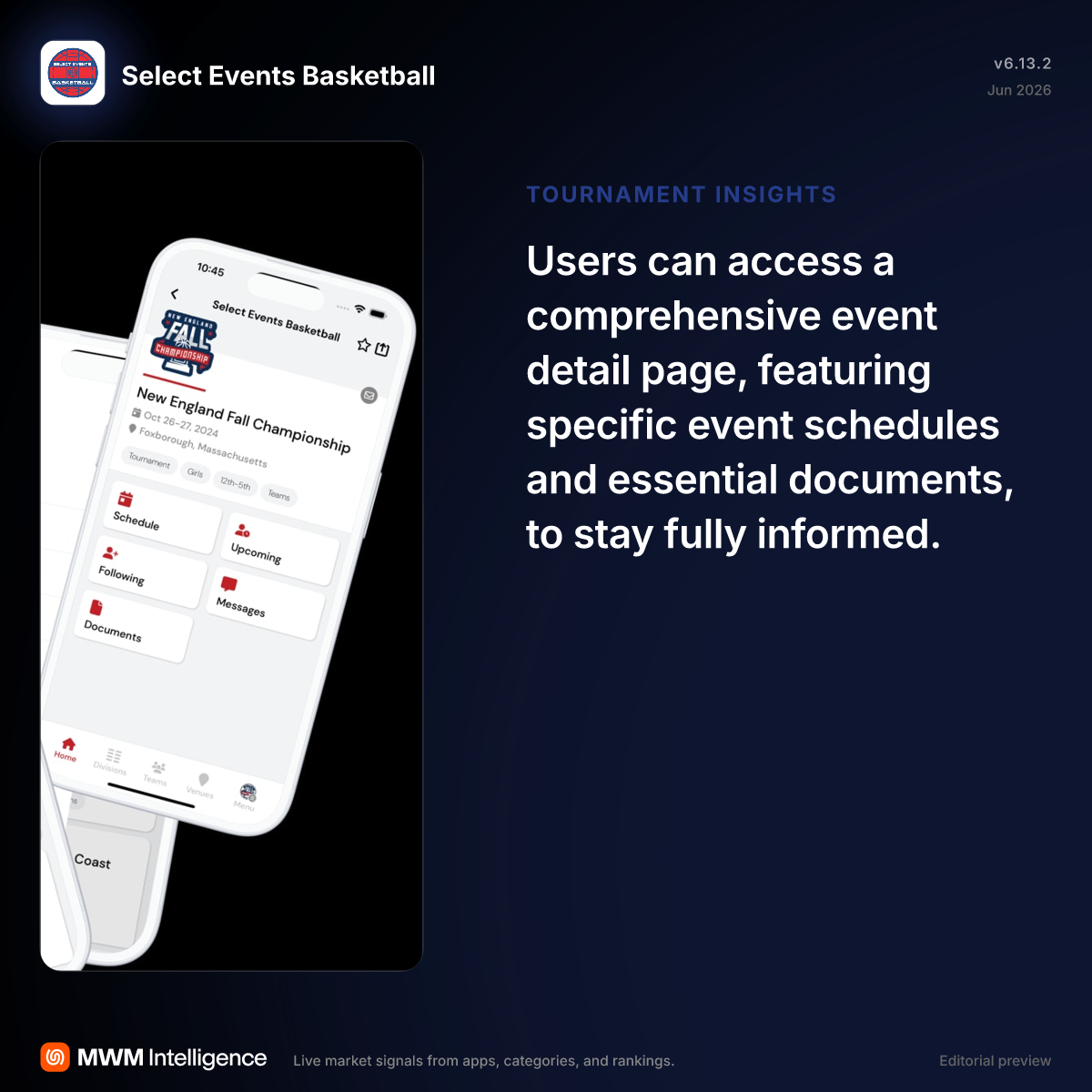 Select Events Basketball - Sports App | MWM