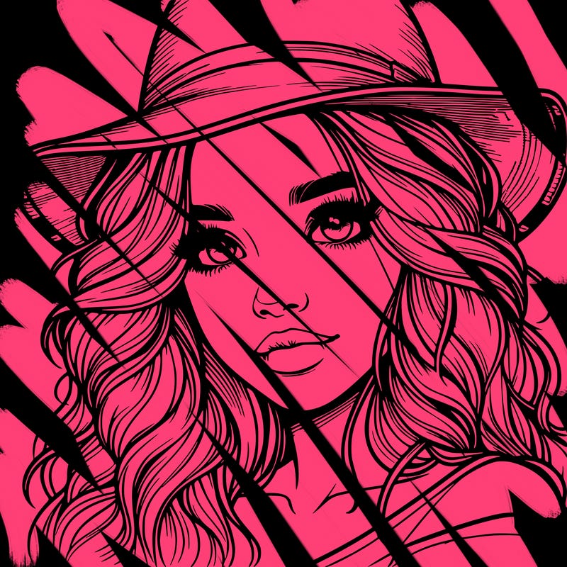 realistic girl with hat