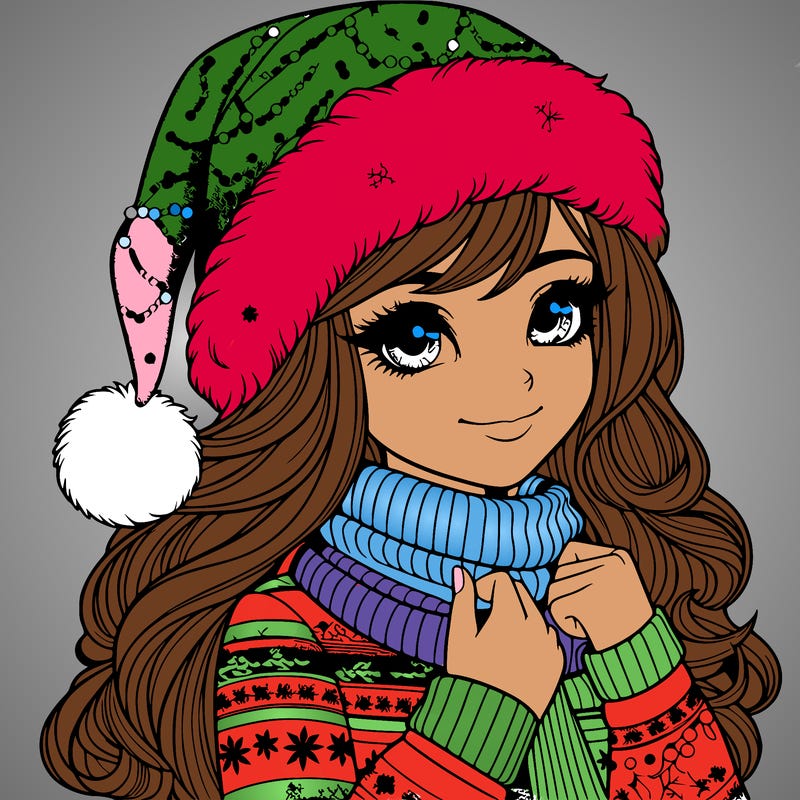 realistic christmas girl